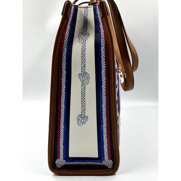 NWT Brighton Anchor & Soul Sailors Heart Leather Tote Bag Multi NWTS - Picture 5 of 12